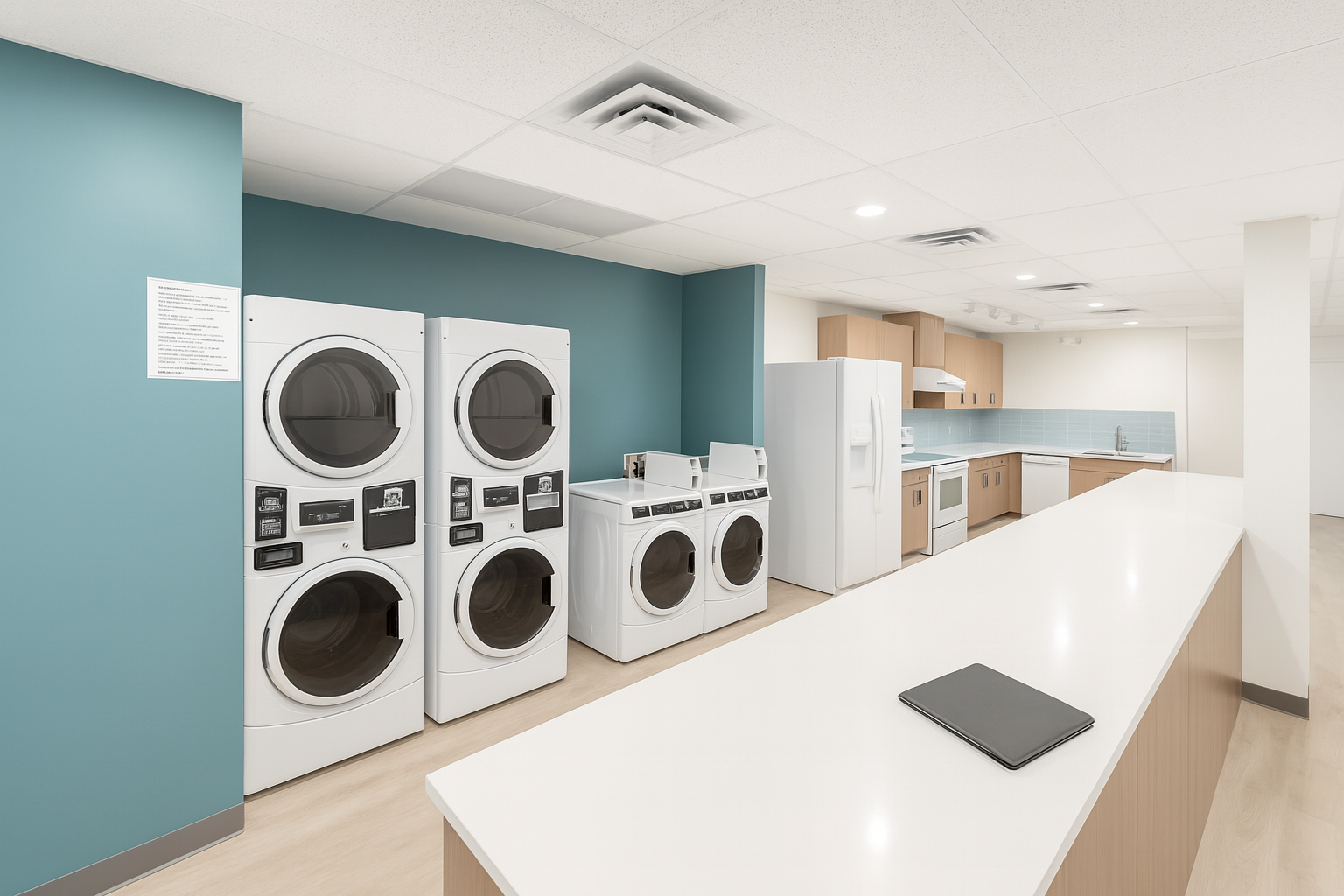 Clara Brown Commons Laundry Room and kitchen 1